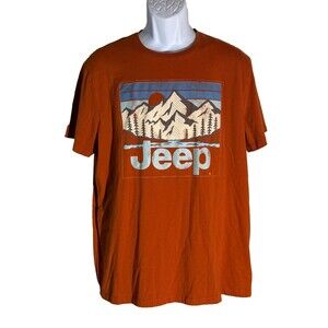 JEEP Short Sleeve Jeep Mountain T-Shirt Orange XL